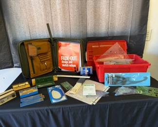 Drafting Items With A Vintage Pocket Dietzgen Tool Set More