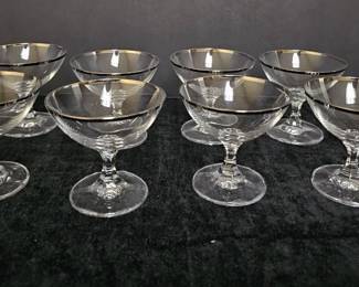 Vintage Fostoria Wedding Ring Sherbet with Platinum