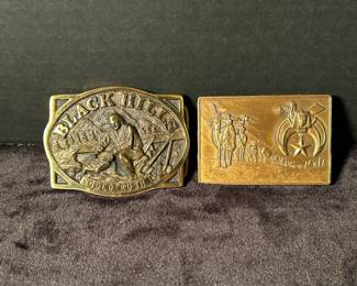 Two Mens Belt Buckles