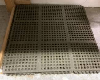 Six Rubber Floor Mats