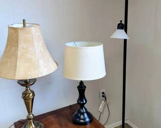 2 Table Lamps 1 Floor Lamp, Table NOT Included.