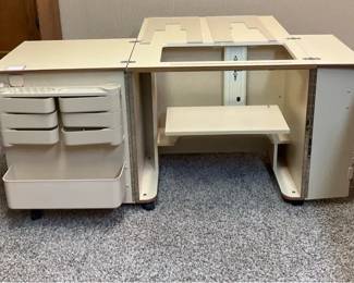 Sewing Table with Two Acrylic Cutouts