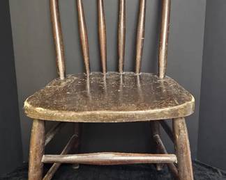 Vintage Wood Childs Chair