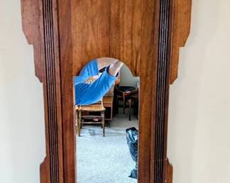 Antique Wooden Hanging Mirror