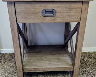 Bush Furniture Key West End Table Washed Gray