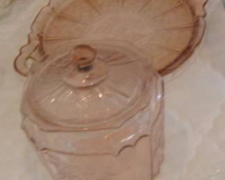 Pink depression glass