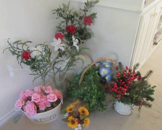 Assorted floral arrangements