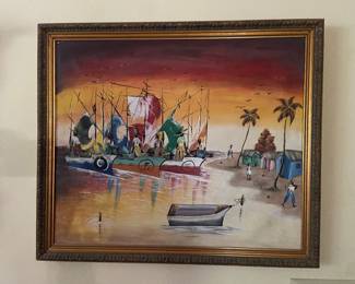 Vtg  Haitian art
