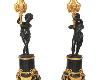 LOT 897 French Gilded Bronze Cherubs