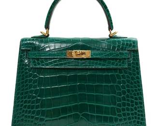 Lot 101 Hermes Kelly Crocodile Bag