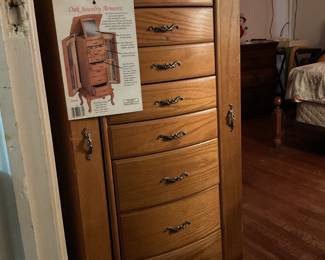 Oak Jewelry Armoire