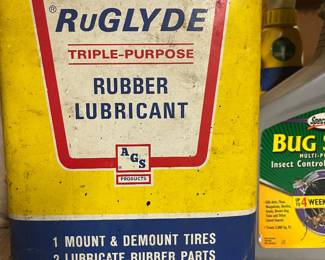 Vintage RuGlyde Rubber Lubricant can