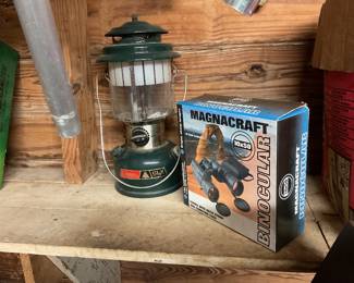 Coleman Lantern & Magnacraft binoculars