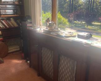 Buffet, dishes, stereo