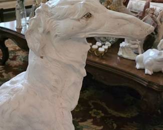 Large decorative Borzoi statue