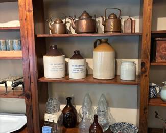 stoneware, advertising, copper
