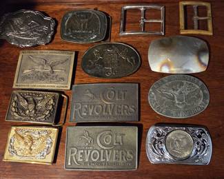 Collection of vintage belt buckles 
