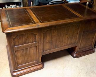 Leather top desk 