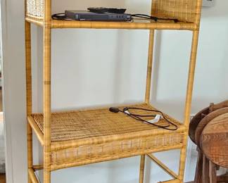 Rattan shelves