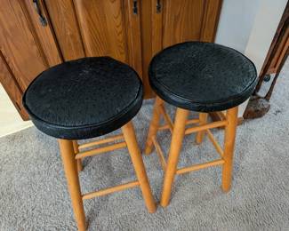Ostrich covered stools