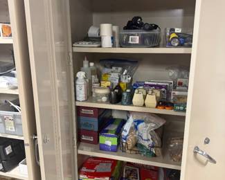 This metal cabinet was sold to the new home buyer! 