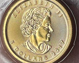Canadian five dollar gold piece