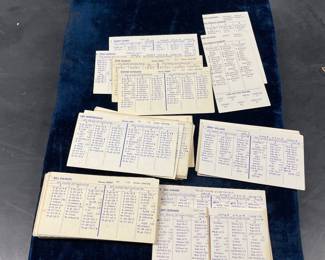 Baseball score cards