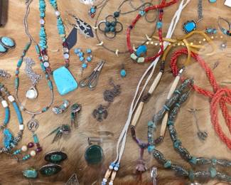 Assorted Turquoise jewelry Assorted Sterling jewelry 