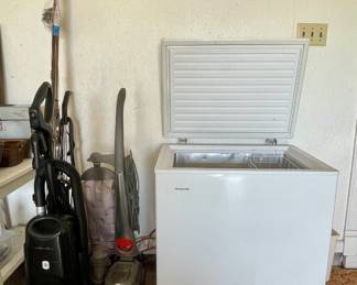 SMALL CHEST FREEZER, VINTAGE KIRBY VACUUM