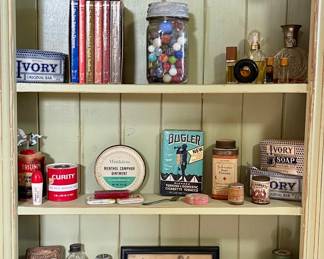 VINTAGE MARBLES, VINTAGE TINS, VINTAGE MEDICINE BOTTLES