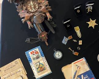 WAR RATION BOOKLETS, CUCKOO CLOCK