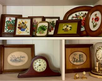 VINTAGE HANDWORK, ANNIVERSARY CLOCK, VINTAGE MANTLE CLOCK