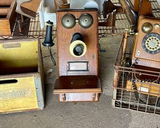ANTIQUE TELEPHONE, BORDEN’S CRATES
