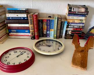 BOOKS, CLOCKS