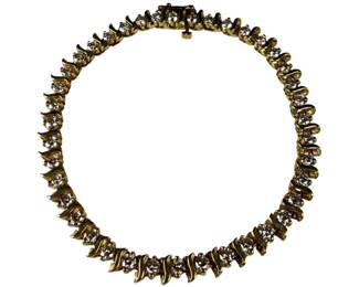 14kt Yellow Gold Diamond Tennis Bracelet