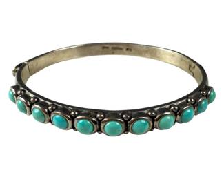 Sterling Silver Imitation Turquoise Bracelet
