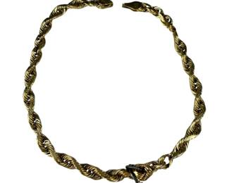 14kt Yellow Gold Rope Bracelet