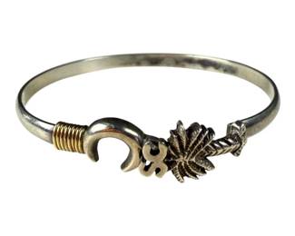 Sterling Silver Tree and Crescent SC Bracelet