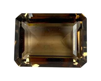 20 Ct Emerald Cut Smokey Quartz Loose Gemstone