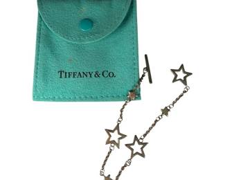 Tiffany and Co Sterling Silver Star Stationary Bracelet