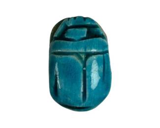 16 Ct Dyed Reconstituted Turquoise Scarab Bead