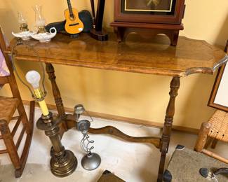 Lamps, Wooden Side Table