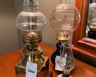 Brass Oil Lamp, Hurricane Oil Lamp