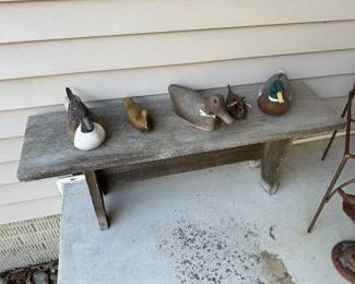 Outdoor Bench, Ducks