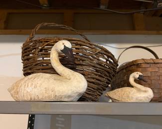 Baskets, Wooden Swans 