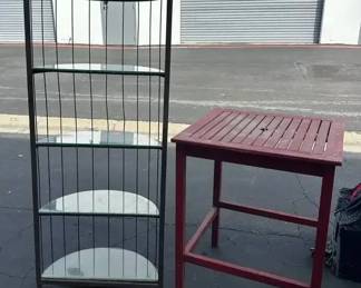 CT492Plant Rack And Tall Table