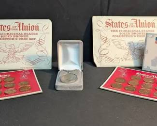KS106VSolid Bronze Coin Collection Of The 13 Original States