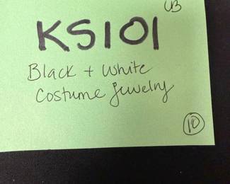 KS101Black And White Costume Jewelry 