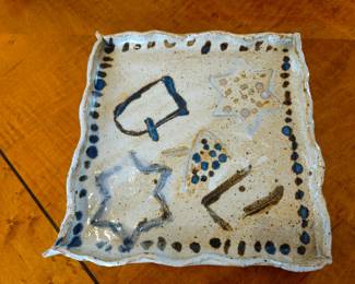 Handmade pottery plate