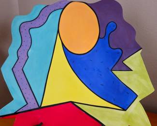 Large, dramatic ceramic art. Signed